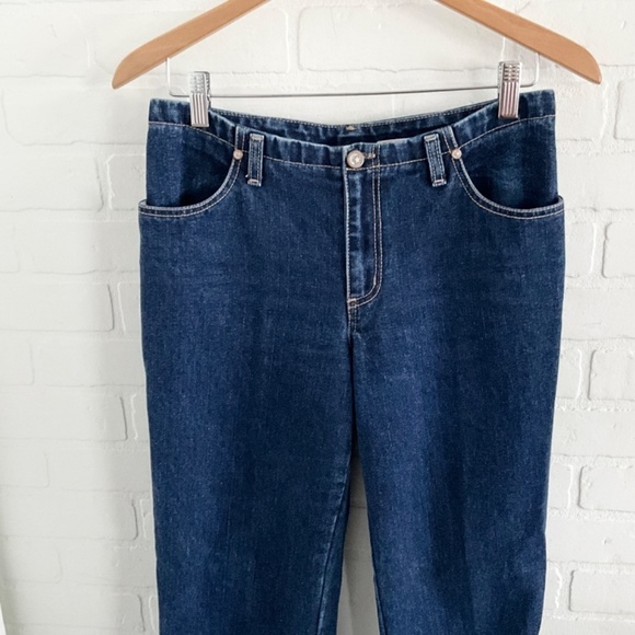 Vintage Women’s Denim Jeans Bebop Second Generation Dark Wash Sherpa Pocket Sz 7 - Picture 3 of 16